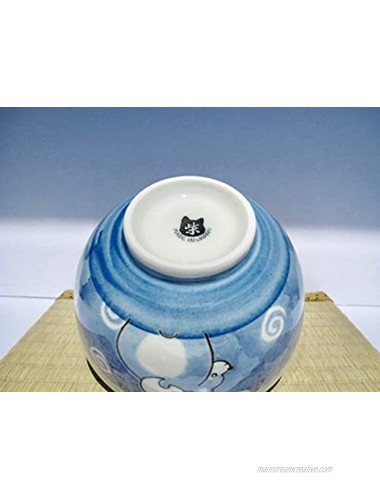 Japanese Shiba Dog Blue 6.3 Inches Diameter Large Rice Bowl Donburi Soup Noodle or Serving Bowl Multipurpose Bowl Chawan from Japan