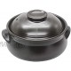Korean Premium Ceramic Bowl with Lid For Cooking Hot Pot Dolsot Bibimbap and Soup . 8in