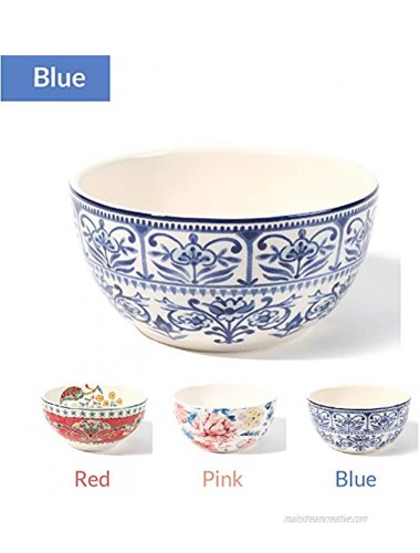 Sonemone 26 Ounces Cereal Bowls Set of 4 for Cereal Rice Dessert Soup Ice Cream Microwave & Dishwasher Safe Blue