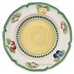 Villeroy & Boch French Garden Fleurence Rim Soup 9 in White Multicolored