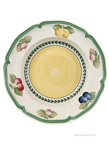 Villeroy & Boch French Garden Fleurence Rim Soup 9 in White Multicolored