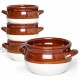 Vumdua French Onion Soup Bowls with Handles 16 Oz Ceramic Soup Serving Bowl Crocks Oven Safe Bowls for Chili Beef Stew Cereal Pot Pies Set of 4
