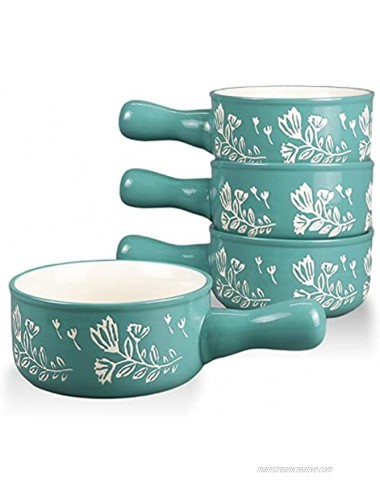 Wisenvoy Soup Bowls with Handles Soup Bowls 17 Ounces Soup Bowl French Onion Soup Bowls Ceramic Soup Mug Soup Crocks