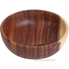 Acacia Hand-crafted Salad solid Wood Bowl 7.9 inch20cm Salad Wooden Bowl for Fruits,Hand Made Wooden Fruit Bowl Kitchen Utensils Salad Soup Rice Pasta bowl Snack and Decoration