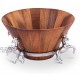 Arthur Court Designs wood salad bowl with Aluminum Horse stand 12 inch Diameter x 7 inch Tall