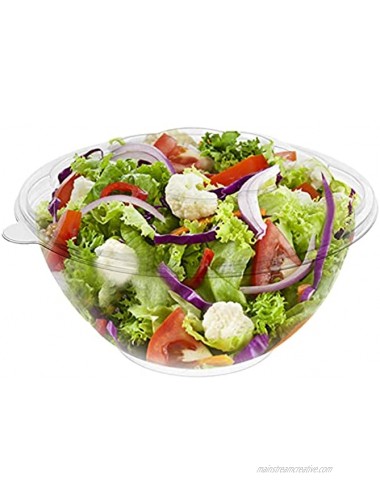 Cedilis 50 Pack 32oz Plastic Salad Bowls with Lid for Salad Meal Prep Perfect for Picnics or as a To-Go Serving Bowl Clear Disposable Containers