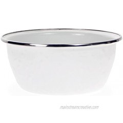 Golden Rabbit Enamelware White on White Texture Pattern 3 Cup Salad Bowl