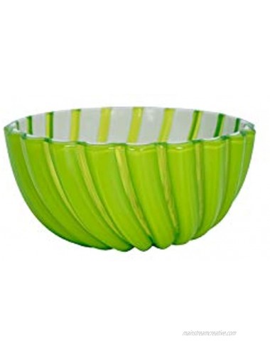 Jmtech Salad Bowl,Two-Tone Gloss Fruit 34oz Green