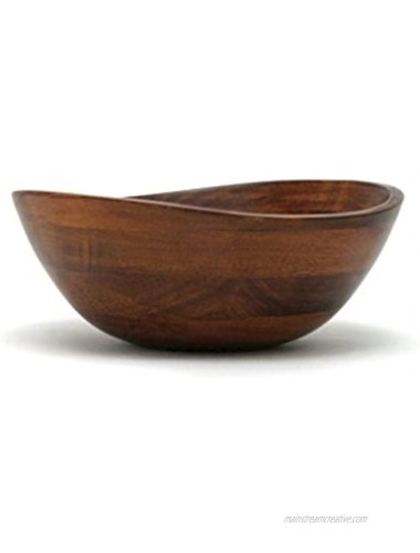 Lipper International Cherry Finished Wavy Rim Serving Bowl for Fruits or Salads Matte Small 7.5 x 7.25 x 3 Single Bowl
