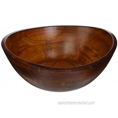 Lipper International Cherry Finished Wavy Rim Serving Bowl for Fruits or Salads Matte Small 7.5" x 7.25" x 3" Single Bowl