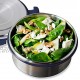 LunchBots Salad Bowl Lunch Container 4-Cup Leak Proof Lid Stainless Steel Inside Not Insulated BPA Free Dishwasher Safe Navy 4 cup