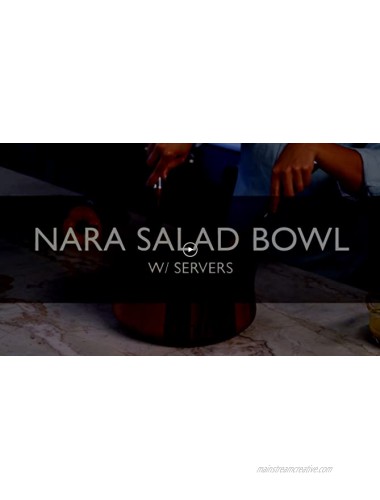 Nambe Braid Salad Bowl with Servers