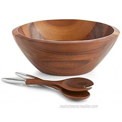 Nambe Eclipse Salad Bowl with Servers MT1116