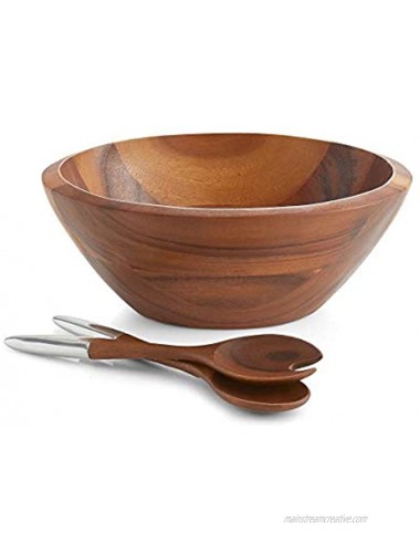 Nambe Eclipse Salad Bowl with Servers MT1116