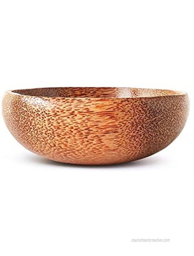 Rainforest Bowls Flower Coconut Wood Bowl 6.3 Inches Handcrafted Flared Wooden Bowl for Fruit Slices Salad Snacks Desserts Natural Eco-Friendly Tableware Sustainable Handmade Kitchen Gift