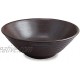 roro Ceramic Stoneware Brown Metallic Style Ribbed 8 Inch Salad and Serving Bowl