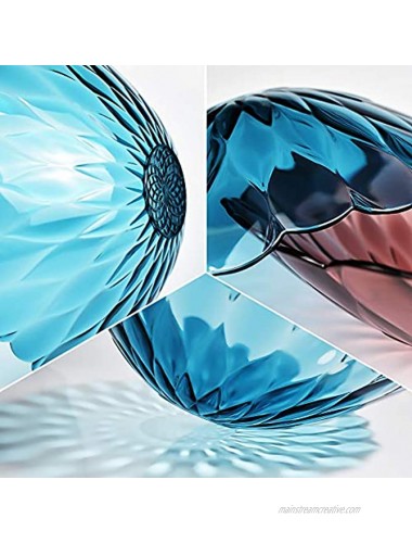Snack Candy Bowl Salad Serving Dish Plastic Ganamoda Modern Fruit Vegetable Bowls for Home Kitchen Wedding Xmas Party Centerpiece Bowls 1 Ruby Red 1 Sapphire Blue