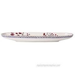 Villeroy & Boch Artesano Provencal Lavender Oval Fruit Bowl 21.5 x 6.5 in White Multicolored