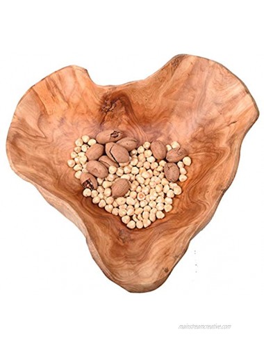 Wood bowl12-14,Handmade Natural Root Carving Bowl Fruit Salad Bowl Creative Wood Bowl