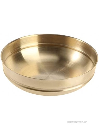 YARNOW Stainless Steel Korean Bibimbap Bowl Metal Rice Cereal Bowl Nesting Serving Bowl for Soup Rice Ice Cream Snacks Cereal Golden