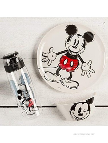 Zak Designs Perfect Dinnerware for Indoor Outdoor Activities 27 oz BPA-Free Kids' Soup Bowl Made with Durable Melamine Material Disney Mickey Mouse