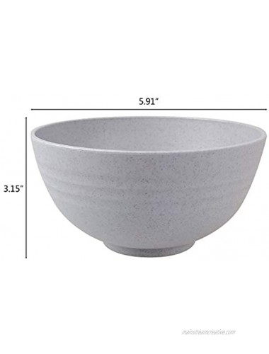 4 Pcs Unbreakable Lightweight Cereal Bowls Wheat Straw Bowl Microwave & Dishwasher Safe -Easy to Clean Kitchen Bowl Sets Perfect for Breakfast Cereal Dessert Salad Rice Soup
