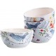Bico Cyan Canary Ceramic Bowls Set of 4 26oz for Pasta Salad Cereal Soup & Microwave & Dishwasher Safe