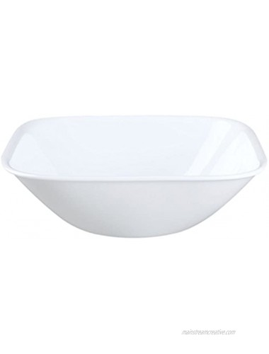 Corelle Square Pure White 22 Ounce Soup Cereal Bowl Set of 4