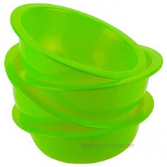 DecorRack Set of 4 Cereal Bowls Soup Bowl for Salad Fruit Dessert Snack Small Serving and Mixing Bowls BPA Free Plastic Shatter Proof and Unbreakable Green 28 oz Set of 4
