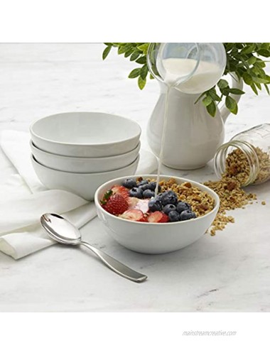 Everyday White by Fitz and Floyd Organic 21 Ounce Soup Cereal Bowls Set of 4