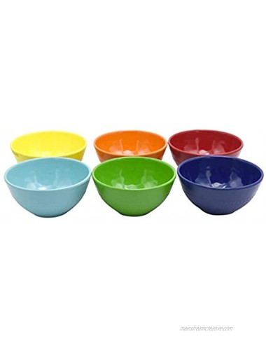 Melamine Bowl Set Cereal Soup Set of 6 Hot Assorted Colors