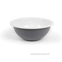 Pacifica Collection Enamelware Cereal Bowl 20 ounce Grey White Rim Set of 4