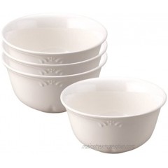 Pfaltzgraff Filigree Deep Soup Cereal Bowl 22-Ounce Set of 4 White