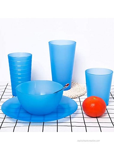 Plastic Bowls set of 12 Unbreakable and Reusable 32oz 6 inch Plastic Cereal Soup Salad Bowls in 6 Assorted Color | Dishwasher Safe BPA Free