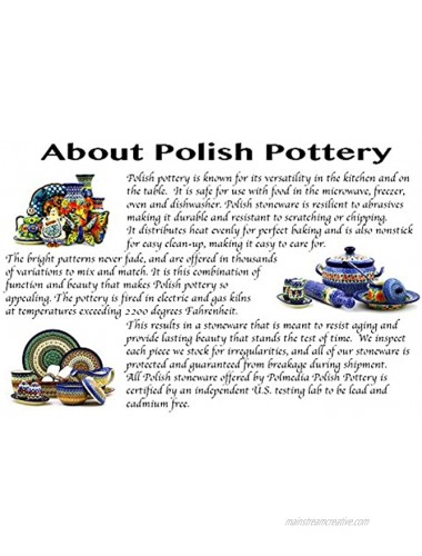 Polish Pottery 6¼-inch Bowl made by Ceramika Artystyczna Maraschino Theme + Certificate of Authenticity