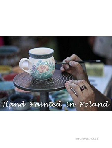 Polish Pottery Yarn Bowl 6-inch Corn Flower Butterfly UNIKAT