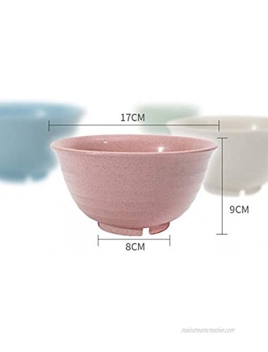 Unbreakable cereal bowl,30 OZ Wheat Straw Fiber Lightweight Bowl Sets 4-Dishwasher and microwave safe rice bowls soup bowls kitchen bowls,reusable snack bowls. 17cm