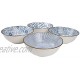 YALONG 40 Ounce Ceramic Bowls for Kitchen Deep Soup Pho Bowls Blue White Large Porcelain Salad Bowls Set for Ramen Pasta Cereal Dessert Stackable Deep Noodle Serving Bowls Set of 4 for Christmas Day