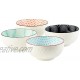 YAYEE Porcelain Cereal Bowls 30 Fluid Ounces Vibrant Colors With Embossment,Soup Bowls,Oatmeal Bowls,Serving Bowls,Bowl Set,Microwave,Oven and Dishwasher Safe,6.25 Inch,Set of 4-Assorted Colors