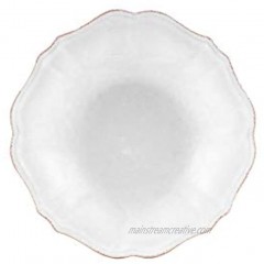 Casafina Impressions Collection Stoneware Ceramic Soup Pasta Plate 10" White