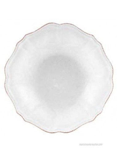 Casafina Impressions Collection Stoneware Ceramic Soup Pasta Plate 10 White