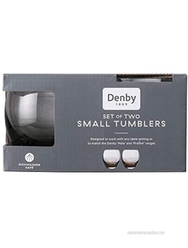 Denby Halo Praline Glassware Tumbler Small 2-Pack