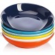 Sweese 117.002 Porcelain Salad Pasta Bowls 26 Ounce Set of 6 Multicolor Hot Assorted Colors