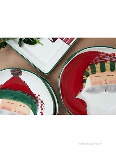 Vietri Old St. Nick Pasta Bowl -Red Hat NEW AND EXCLUSIVE 2019 DESIGN
