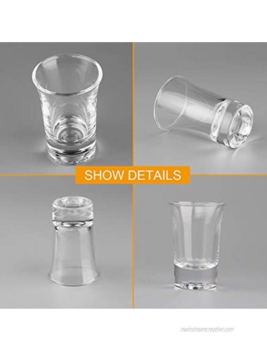 1.2 Ounce Heavy Base Shot Glass Set,QAPPDA Whisky Shot Glasses 1.2 oz,Mini Glass Cups For liqueur,Double Side Cordial Glasses,Tequila Cups Small Glass Shot Cups Set Of 20 KTY1501……
