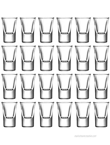 1.2oz 35ml Shot Glass Set with Heavy Base Clear Shot Glasses for Whiskey Vodka and Liqueurs Set of 24