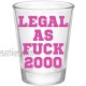 21st Birthday Shot Glass-2000 Shot Glass Birthday Gifts-21 Birthday Party Supplies clear-pink-2000