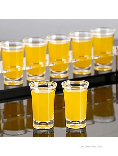 2.5 Ounce Heavy Base Shot Glass Set,QAPPDA Whisky Shot Glasses 75ml,Mini Glass Cups For liqueur,Double Side Cordial Glasses,Tequila Cups Small Glass Shot Cups Spirits Glasses Set Of 32