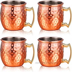 4 Pieces Mini Moscow Mugs Mule Shot Glasses for Home Kitchen Bar Drinkware