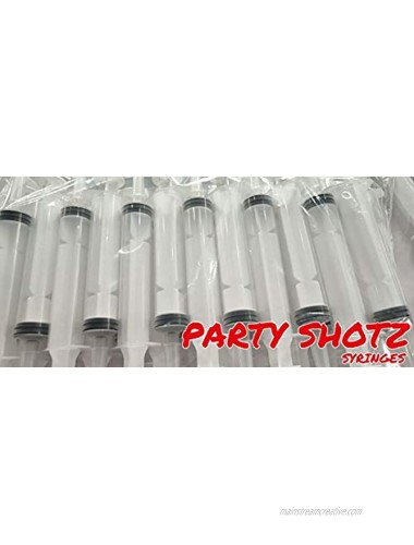 50 Pack Party Shotz Jello Shot Syringes Large 2oz with CAPS